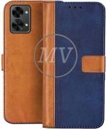 Niger OnePlus Nord 2T Multicolor Artificial Leather Shock Absorbant Back Cover with Holder