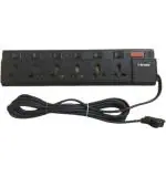 Akshita Trading 6 Sockets and Power Strip 5 Yard  Black Extension Board