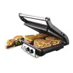 Usha iChef Sandwich Grill | 2000 Watt| Large 4 Slice Flat Bread Griller | 0-180 degree Flat Bed | Temperature and Timer Control | Auto Shut-off after Pre-Set time |2 Years Warranty (Stainless steel)