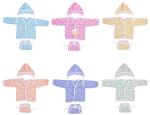 Kwitchy Newborn Baby Clothing Set Front Open Jhabla Shirts Nappies & Caps (Multicolour 0-6 Months) (Pack of 6)