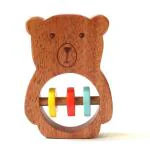 Bozo the Bear Wooden Rattle Toy for (0-2 years)