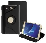 S-Hardline Samsung Galaxy Tab J Max 7 Inchtab A 7.0 Inch Sm- T280, T285 Black Rotating Stand Flip Cover Case