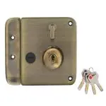 Godrej Locks Gold Alloy Steel Ultra Xl Plus Tribolt 2C Deadbolt Rim Lock