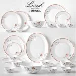 Borosil Opalware Multicolor Premium Quality Bone Ash Free Qz Dinner Set (Pack Of 44)