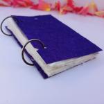 Deckle Papers Handmade Deckle Edge Paper Refillable Calligraphy Book, Sketchbook Ring Bound Watercolor Khadi Sketchbook 100% Cotton Rag Paper A4- 150gsm- 40 Pages Size-8.3 x 11.7 Inches Indigo-HPDJ-106