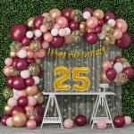 Dinipropz 25th Anniversary Decoration Items Happy Anniversary Metallic Party Balloon