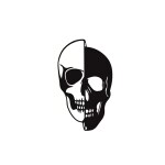 SIMPLY INKED NEW Yin Yang Skull Temporary Tattoo, Designer Tattoo for all (NEW Yin Yang Skull Tattoo)
