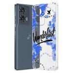 Fashionury Back Cover for Motorola Edge 50 Fusion Designer, Printed,Transparent,Flexible, Silicon -D3100