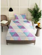 KOPA Extra Smooth Micro Single Bedsheet With 1 Pillow Cover -2pc set (snuz) geometric-multi