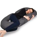 Mothersyard Full Body C Shape Maternity/Pregnancy Pillow - Baby Nursing Cushion & Maternity Pillow for Pregnant Women Made of 100% Cotton Pillow Cover - Grey