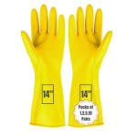 ETS Handpro Heavy Duty Multi Purpose Kitchen, Gardening, Dishwashing cleaning rubber gloves Size 14…