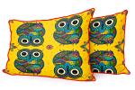 Sleep Nature's Multicolour Jute Pillow Cover 18 x 27 inch Design 104 (Pack of 2)
