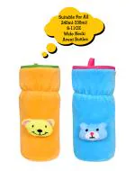 THE LITTLE LOOKERS Blue & Yellow Bottle Cover for Philips Avent/Wide Neck 2 pcs (240-330 ml)