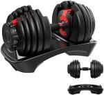 B Fit Black Adjustable Dumbbells Set