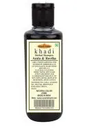 Khadi Herbal Pure & Natural Shampoo Amla Reetha Shampoo | Hair Cleanser | Anti-Hair Fall Shampoo | Shampoo for Thick & Strong Hair (Pack of 1) (210 ml)