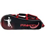 Prokick Badminton Kitbag with Double Zipper Compartments - Black/Red