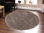 Saral Home Easy Living Grey Cotton Round Bath Mat 120x120 cm