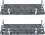 Flaner 12X6 Inch Acrylic Stylist Wall Mount Bathroom Shelves(Set Of 2) Acrylic Wall Shelf (No. Of Shelves - 2, Grey)