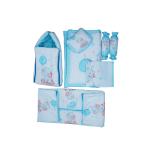 MONI MINI THE BRAND Baby Mattress Sleeping Nest Travel Bed Toddler Bed Set Gifts are a pure cotton bedding set That includes a neck pillow and two pillows Baby gadda Set Baby Bedding with Mattress Set and Pillow [5 Pieces Set]