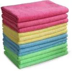 Shopimoz Microfiber Cloth for Car Cleaning and Polishing (40 x 40 cm) -Pack of 12 Multicolor