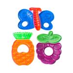 Buddsbuddy Combo of 3 BPA Free Multi Texture Double Color Water Filled Teether, Multicolor