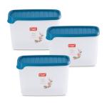 Flair Smart Rectangle Containers Set of 3 Pcs 1250 ML Blue Color