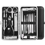 MAPPERZ Professional Manicure Kit/ Stainless Steel Grooming Set With Leather Case (16 in 1)