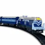 RKZ Indian Passenger Toy Train Set | Toy Train | Battery Operated Train Railway Tracks for Kids | Train Toys for Kids 3+ Years (Blue)