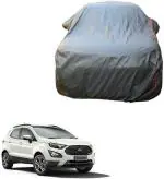 Love Me Grey Ford Ecosport Car Body Cover with Mirror Pockets