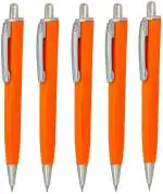 UJJi Orange Coloue Retractalbe Plastic Body (pack of 5pcs) Ballpen