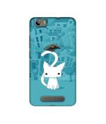 Casotec City Cat Design Printed Silicon Soft TPU Back Case Cover for Micromax Canvas Juice 4G Q461