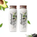 Naturali Pollution Defence Shampoo With Charcoal & Avocado Detoxifies And Nourishes Hair 80 Ml(Pack Of 2)