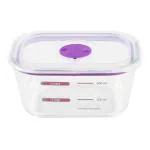 Decor Transparent Rectangle Borosilicate Container with Airtight Lid 600 ml