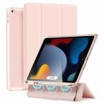 LIRAMARK Executive Series with Detachable Magnetic Front and Pencil Holder Back Cover Case Compatible with Apple iPad 9/8/7 Generation 10.2 inch (2021,2020, 2019) - Pink