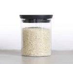 MIXCART Airtight Genius Container For Fridge, Jar & Container For Drawer Cabinet, Masala Cereals Rice Pulses Dry Fruits Container ( 600 ml ) Pack Of 1 , Multicolor