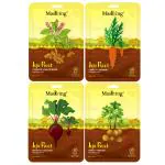 Masking fairness and glowing Jeju Root skin friendly Facial Sheet mask with natural root extract,Turmeric,Carrot,Beetroot,Potato, pack of 4