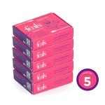 Feals Cotton Ear Buds Cotton Swabs, Eco-Packaged, Chemical Free, Biodegradable | 100 Paper Stem, 200 Cotton Swabs Per Pack {Pack of 5} (500 Sticks, 1000 Swabs)