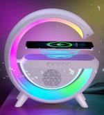 CREATION BAZAAR LED Table Lamp, 4 in 1 Wireless Charger Night Light Lamp, Bluetooth Speaker