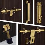 Plantex Stainless Steel Door Kit for Single Door/Door Hardware/Door Accessories (10 inch Al-Drop,8 inch Latch, 8 inch 2 Handles,7 inch Tower Bolt and 4 inch Door Stopper) - (DK-06-Brass Antique)