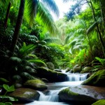 Love Creation 12x18 Size poster print for creative wall art- jungle-canopy-illustration-print-10750(Non Sticker)