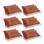Homestrap Set of 12 Single Saree Cover / Clothes Storage Bags with Transparent Top (Red)(Featured on Shark Tank)