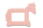 INFANT.LY Pink Horse Shaped Silicone Teether for New Born Baby (3 Months and Up)