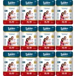 ELDURO Premium Range Adult Taped Diaper Pack of 12 (X-Large, 10 Pieces Per Pack 120 Pieces)