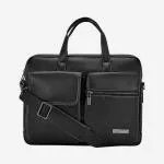 Safari Select Fable Messenger Bag with Dual Compartments, Laptop and Tablet Sleeve, Water Resistant Polyester Material, Detachable Strap, For Men and Women, Black