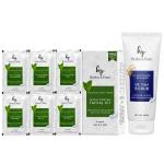 Herbs & Pure Intense Purifying Facial kit For Prevents Acne| 6 Steps Skin Care/Salon Style Glow Set,|& De tan Scrub for Anti Pigmentation|Free Magic Sheet Mask and Disposable Head Cap|No Parabens, Unisex All Skin Type , 160 Gm- Pack Of 2