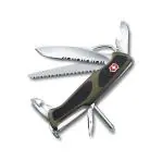 Victorinox Swiss Army Knife - Ranger Grip 61 - 12 Functions, Multitool with a Lockable blade - Green, 130 mm