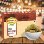 Dhampur Green Gur Panjeeri Laddu - 400g, Laddo Ladoo Made with Desi Ghee