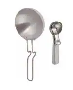 Urban Buy Aluminium Tadka Pan With Stainless Steel Neelu Ice Cream Scoop and Multicolour, Pack of 2