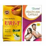 Herbshd URI-T Capsule for Pain Relief & HEALTH AIM Capsule Energy Boost(combo pack )