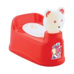 Buddsbuddy BuddyBear Potty Training Seat/Potty Toilet Chair with Removable Tray and Closing Lid for Kids, Red